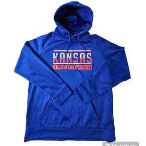 Kansas Jayhawks Colosseum Royal Blue NCAA Pullover Hoodie Sweatshirt Men's XL